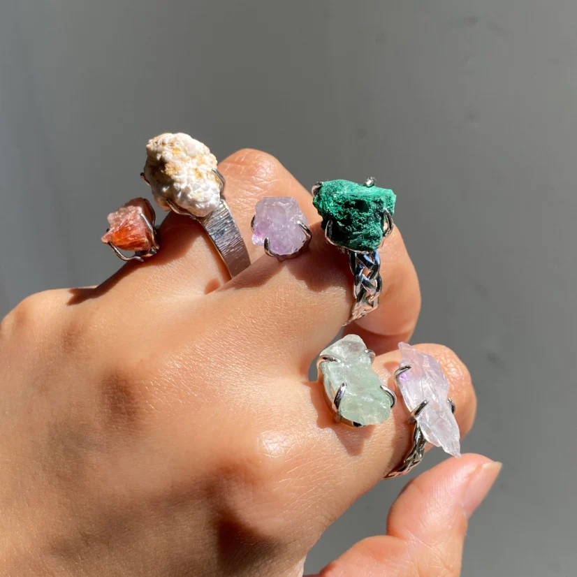Crystal Mineral Ring