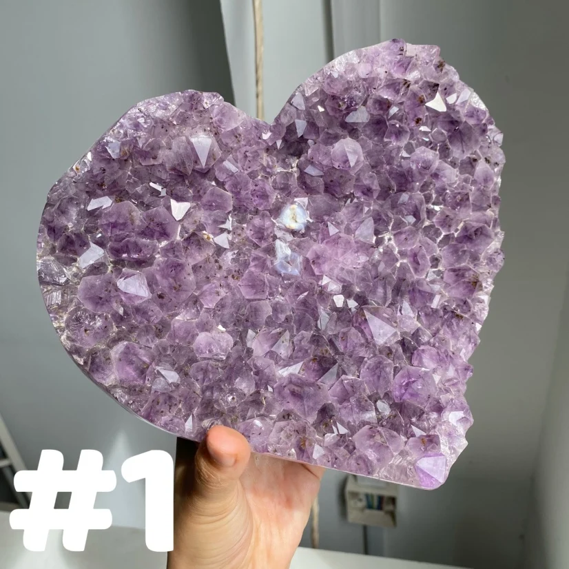 Amethyst Cluster Heart