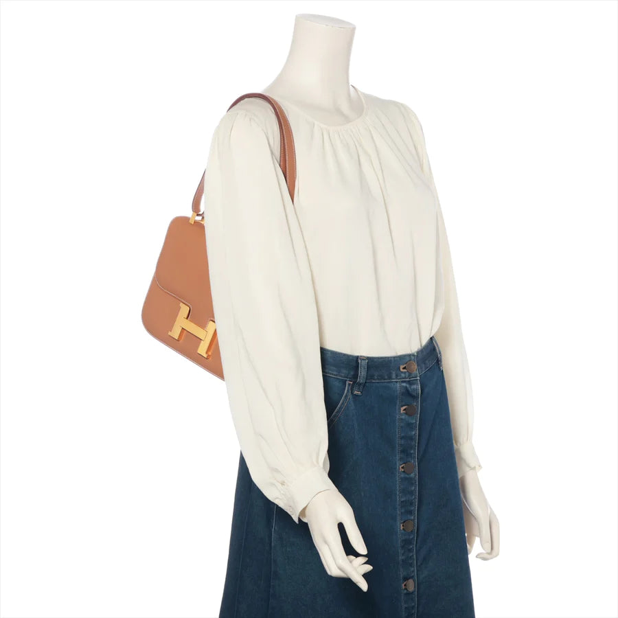 HERMES エルメス コンスタンス24 ヴォーシャモニー ナチュラル ゴールド金具-BRAND OFF