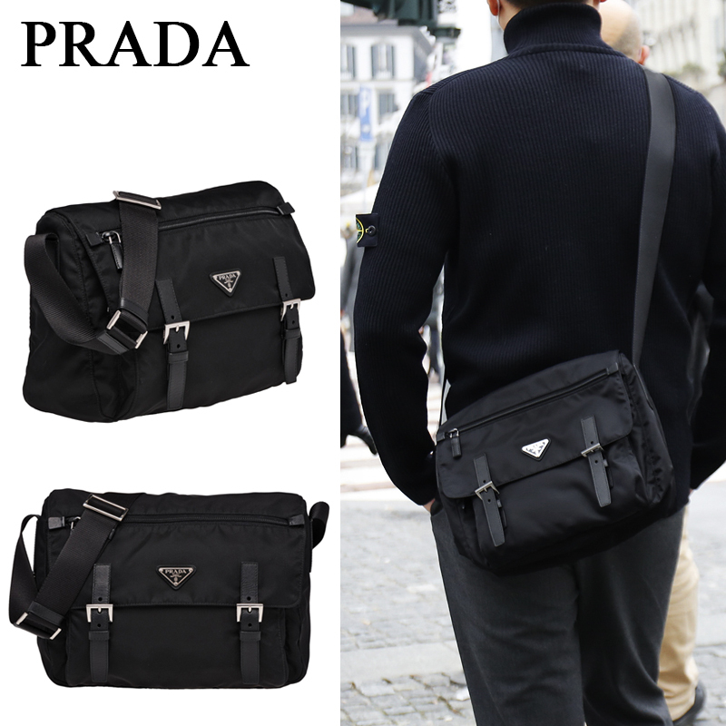 ☆PRADA プラダ ナイロン ショルダーバッグ-BRAND OFF