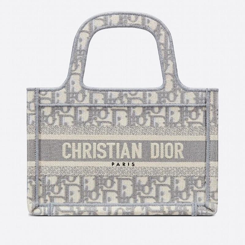 【DIOR】 ディオール オブリーク 刺繍 ブックトートミニバッグ-BRAND OFF