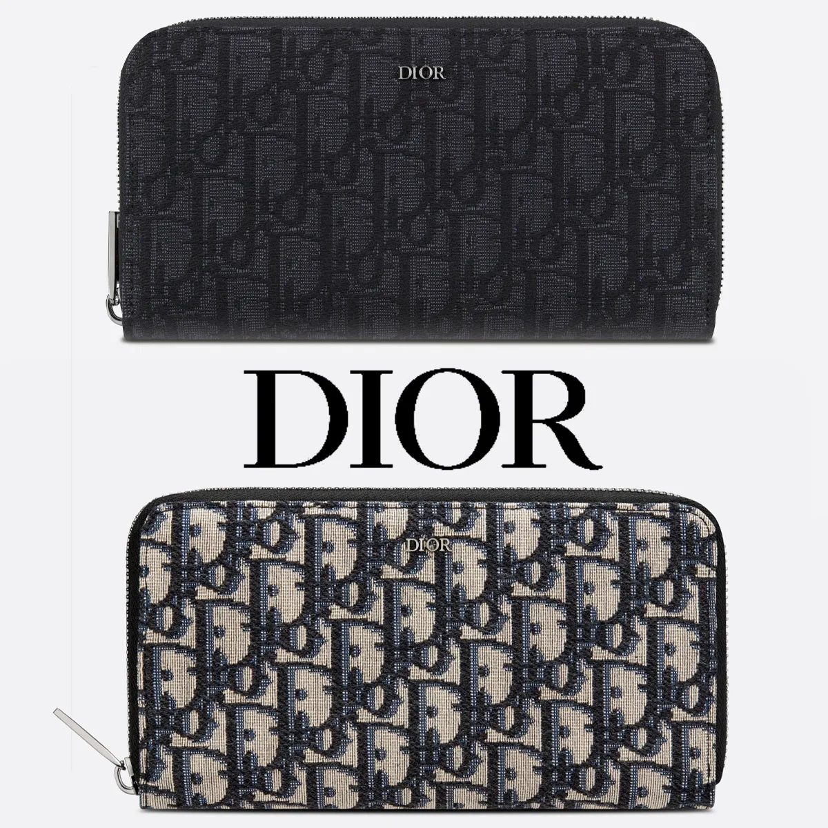 DIOR*オブリークジャガード ロングウォレット*モノグラム財布-BRAND OFF