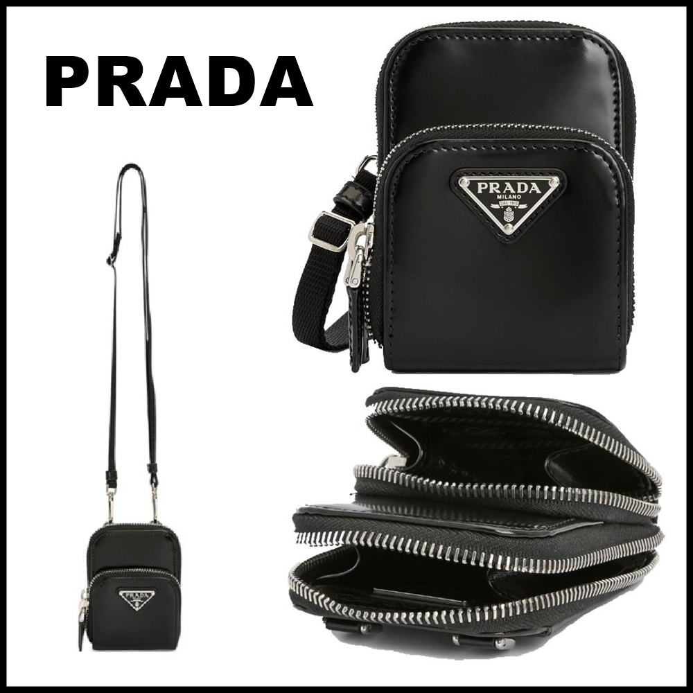 PRADA【関税/送料込】★BRUSHED LEATHER ミニクロスバッグ★-BRAND OFF