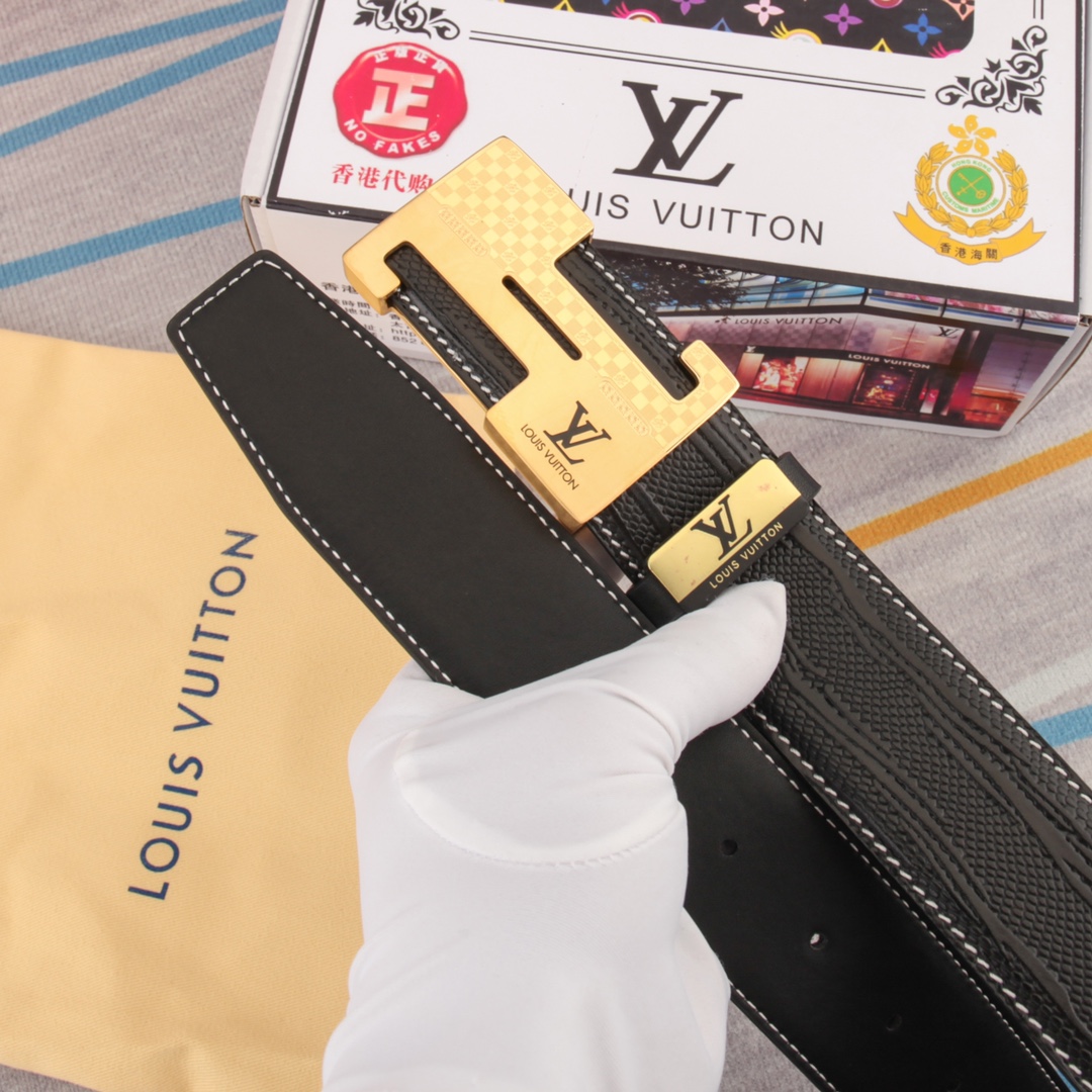 【 LOUIS VUITTON】(ルイヴィトン) 3.8cmベルト メンズ-BRAND OFF