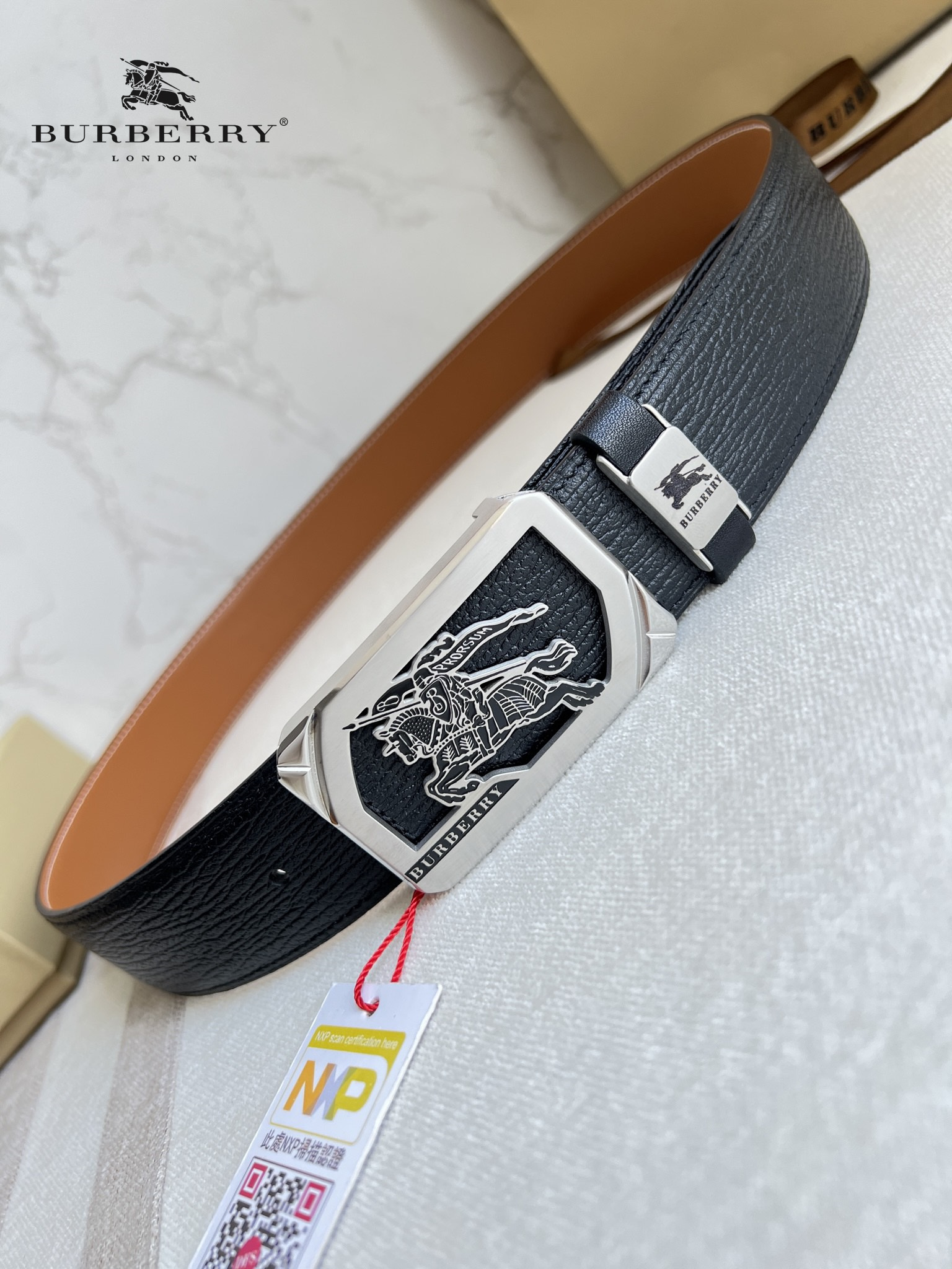 【BURBERRY】(バーバリー) 3.8cmベルト メンズ-BRAND OFF