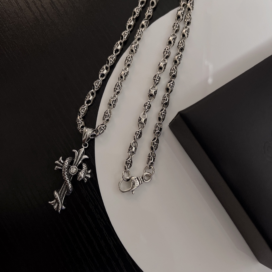 【2026】【CHROME HEARTS】ネックレス、新しいネックレス万能シンプルファッションオーナメント-BRAND OFF