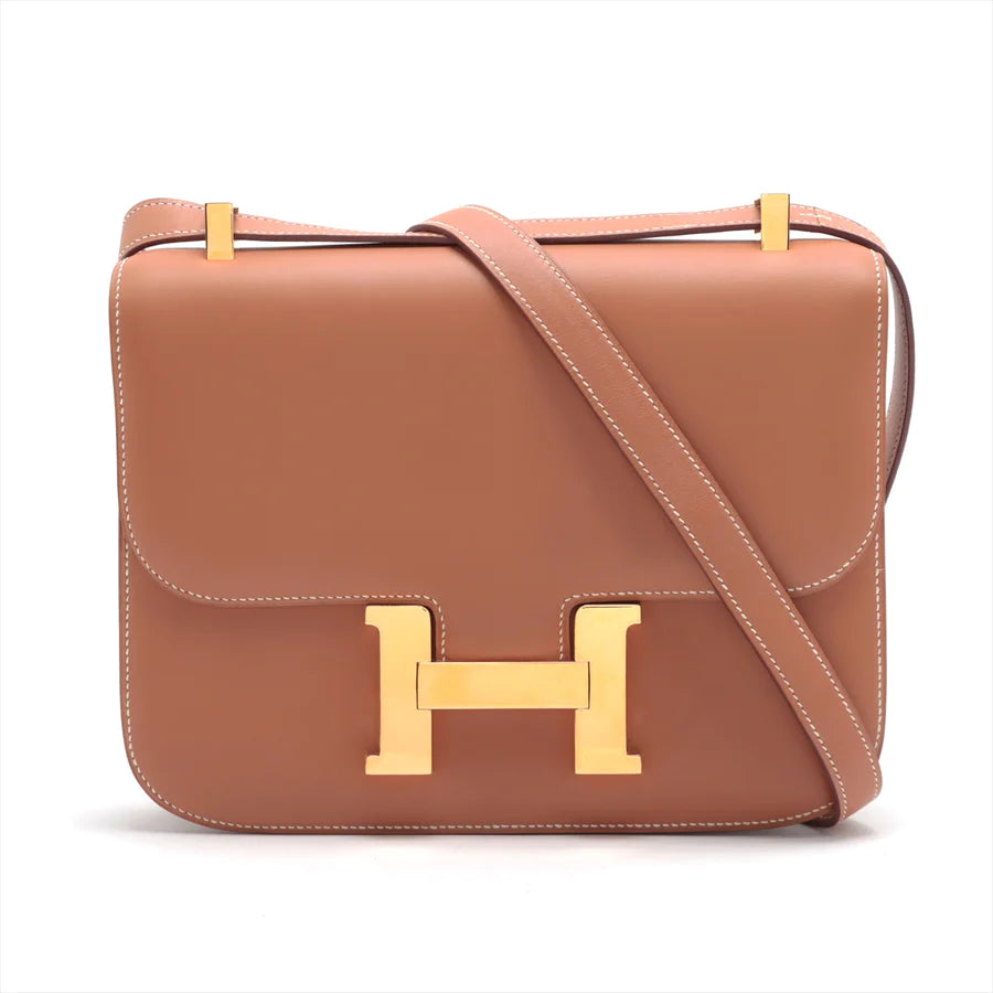 HERMES エルメス コンスタンス24 ヴォーシャモニー ナチュラル ゴールド金具-BRAND OFF