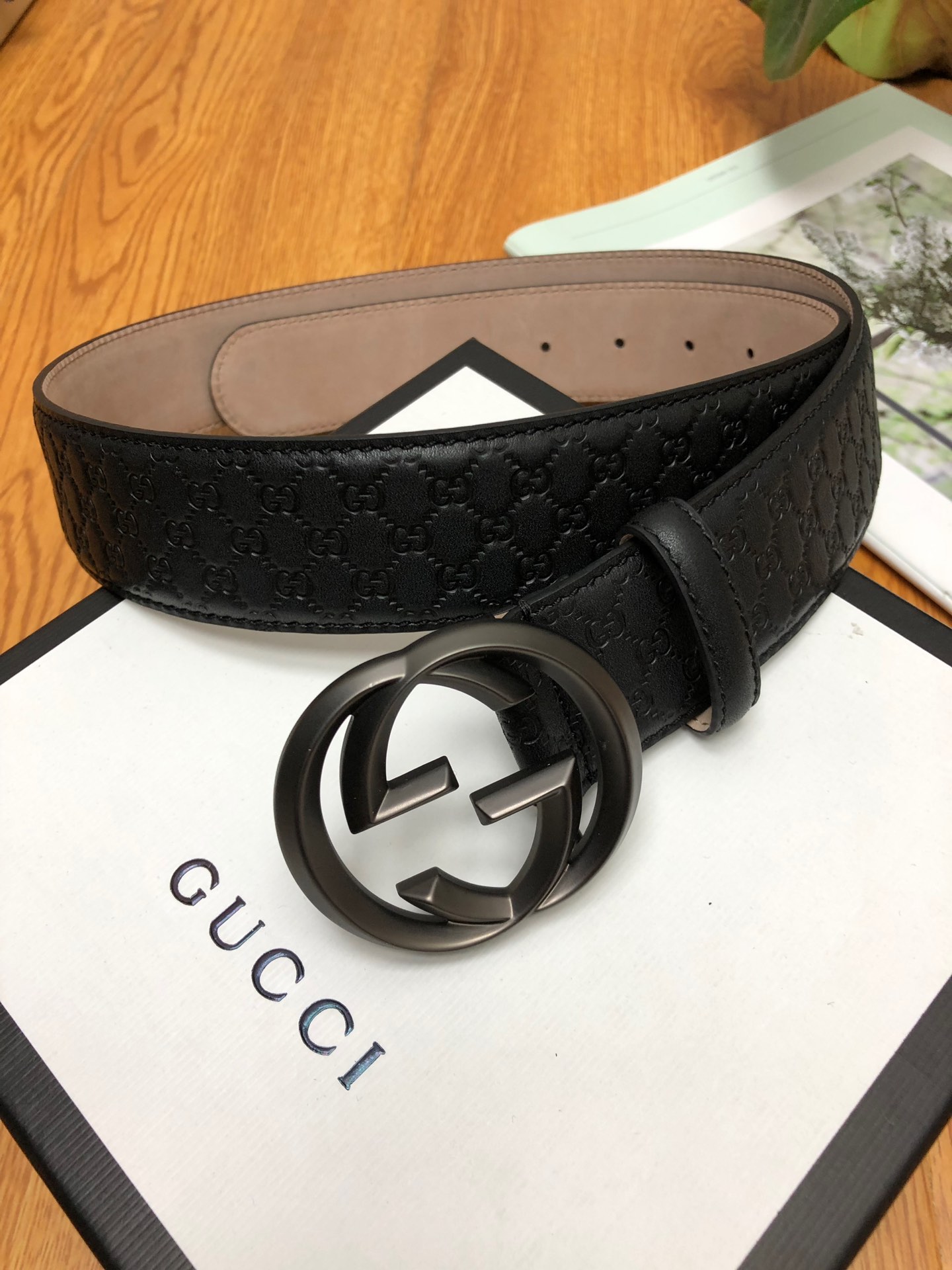 【 GUCCI】(クッチ)  3.8cm   ベルト メンズ-BRAND OFF