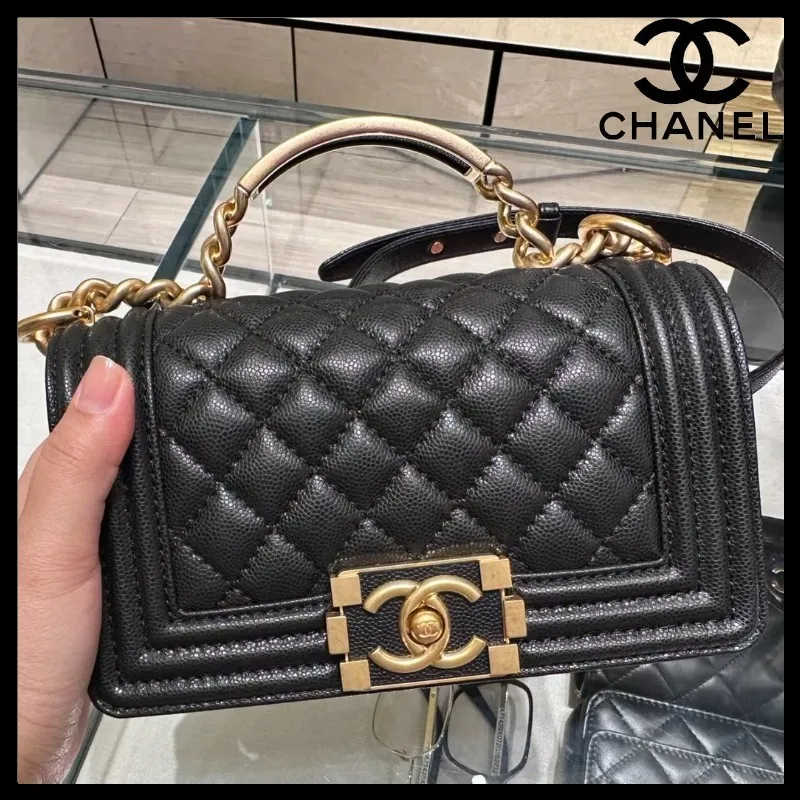 お洒落ハンドルで差が付く★CHANEL BOY CHANEL トップハンドル-BRAND OFF