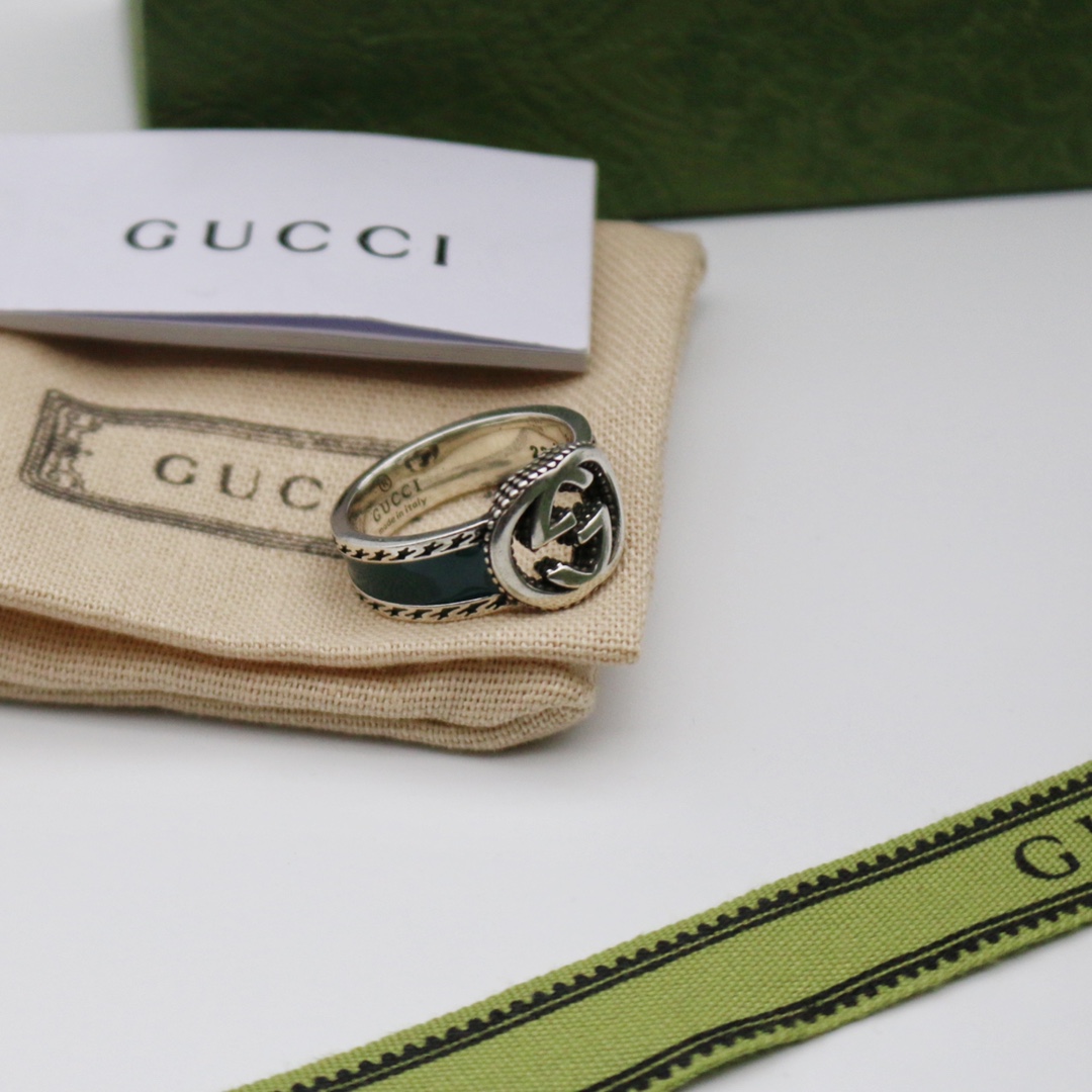 GUCCI エナメル インターロッキングG ブレスレット-BRAND OFF