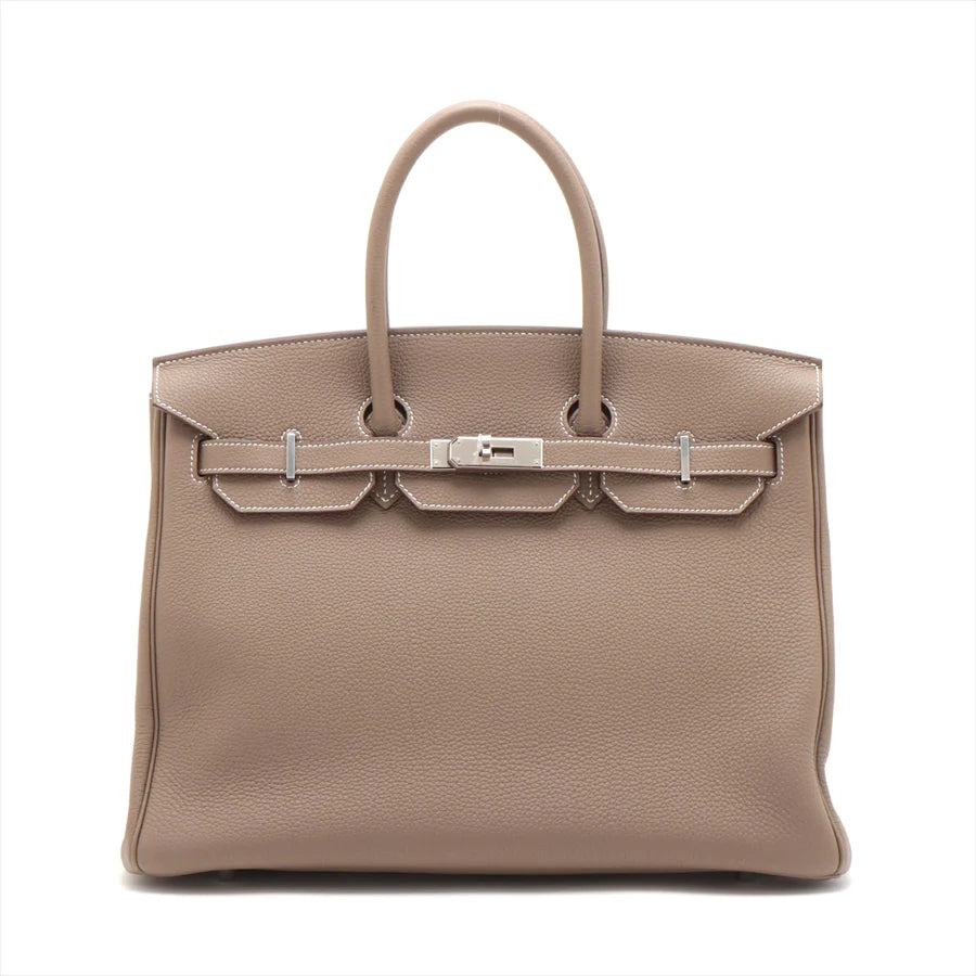 HERMES エルメス バーキン35 トゴ エトゥープ シルバー金具-BRAND OFF