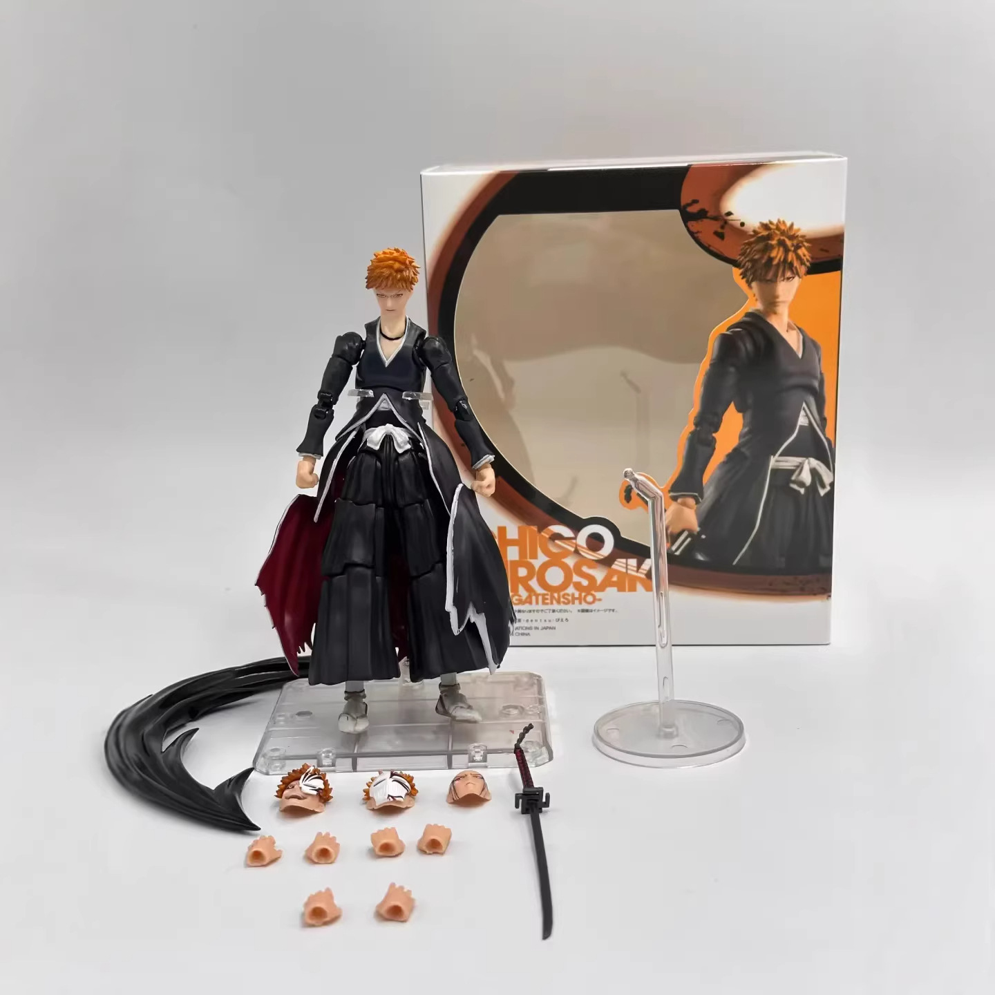BLEACH 千年血戦篇 黒崎一護 虚化 月牙天衝 アクションフィギュア モデル 箱入り