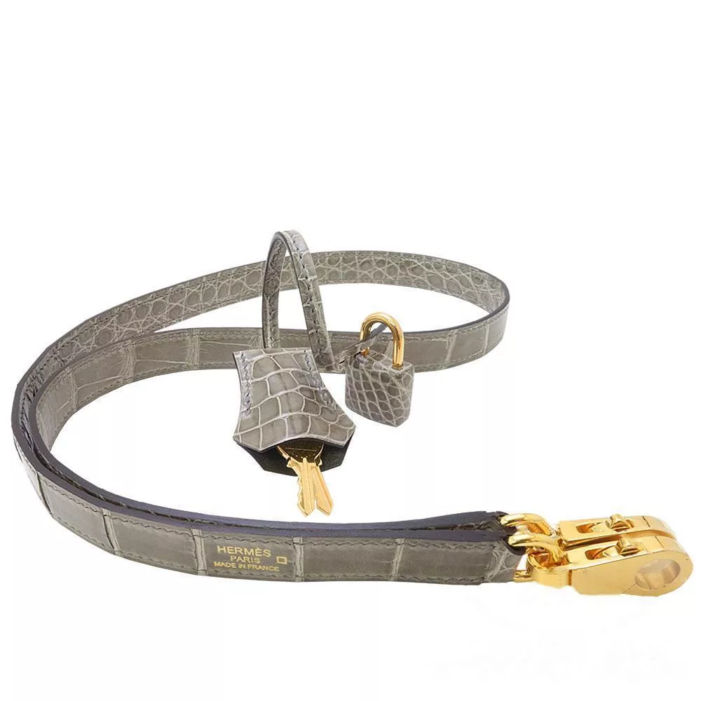 【HERMES】エルメス ケリー 25cm クロコダイル ゴールド金具-BRAND OFF