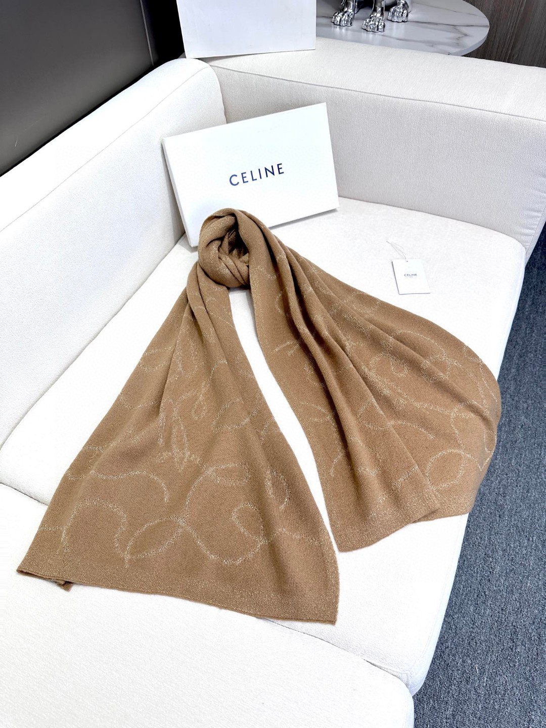 【CELINE セリーヌ】スカーフ  62*195CM  241108-BRAND OFF