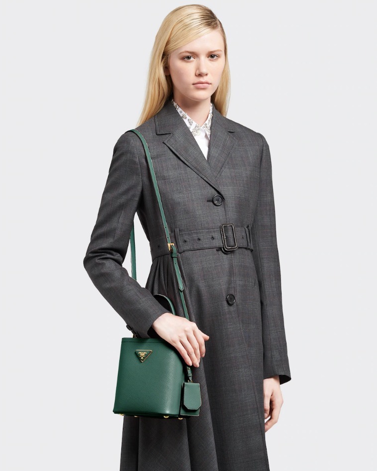 PRADAパニエ サフィアーノレザー スモールバッグ-BRAND OFF