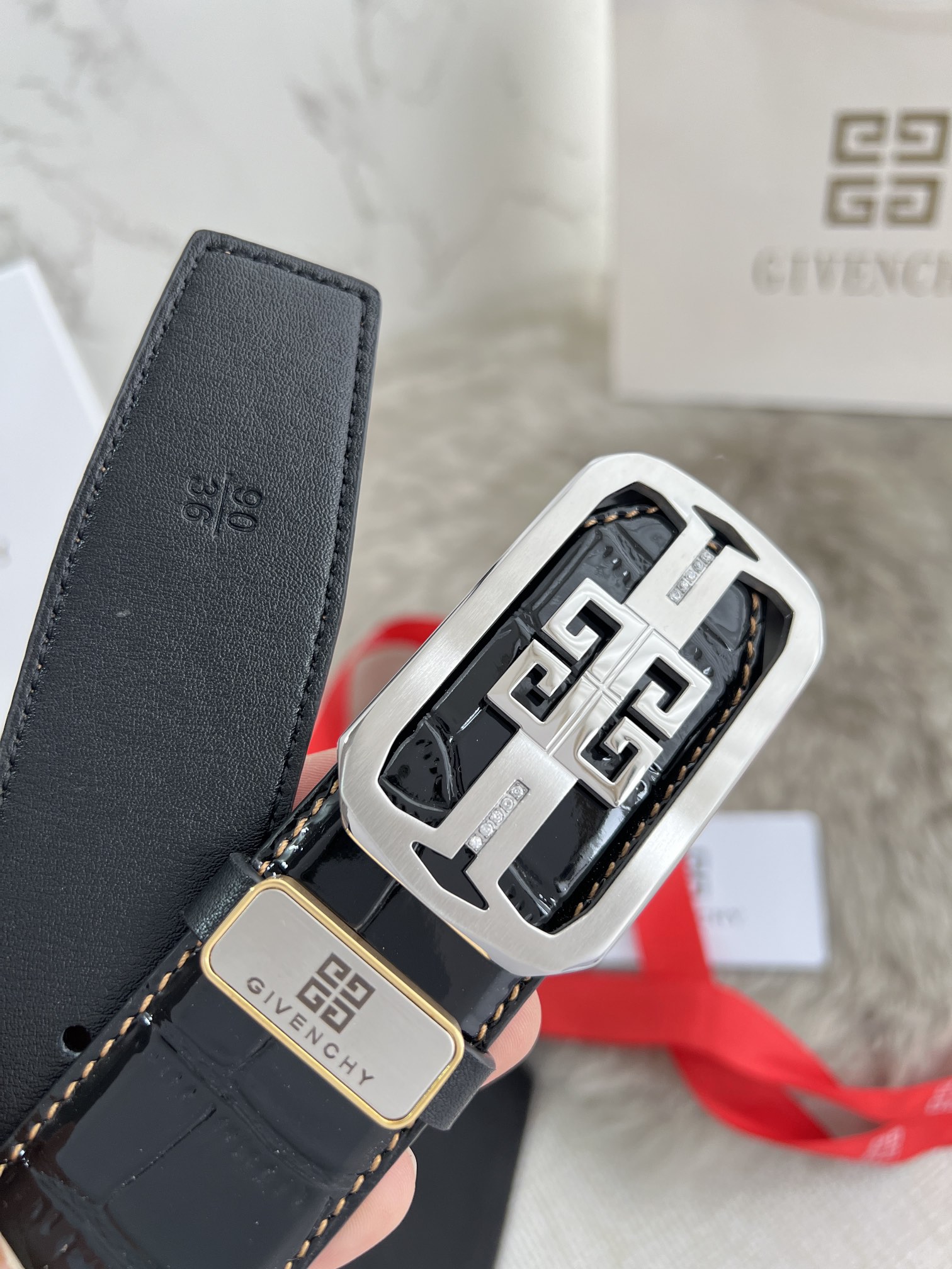 【GIVENCHY】(ジバンシー) 3.8cmベルト メンズ-BRAND OFF