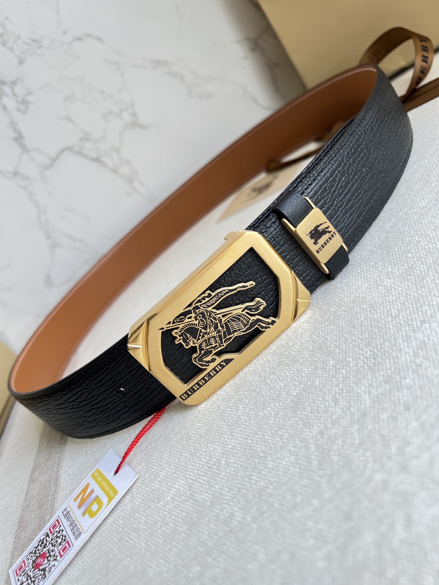 【BURBERRY】(バーバリー) 3.8cmベルト メンズ-BRAND OFF
