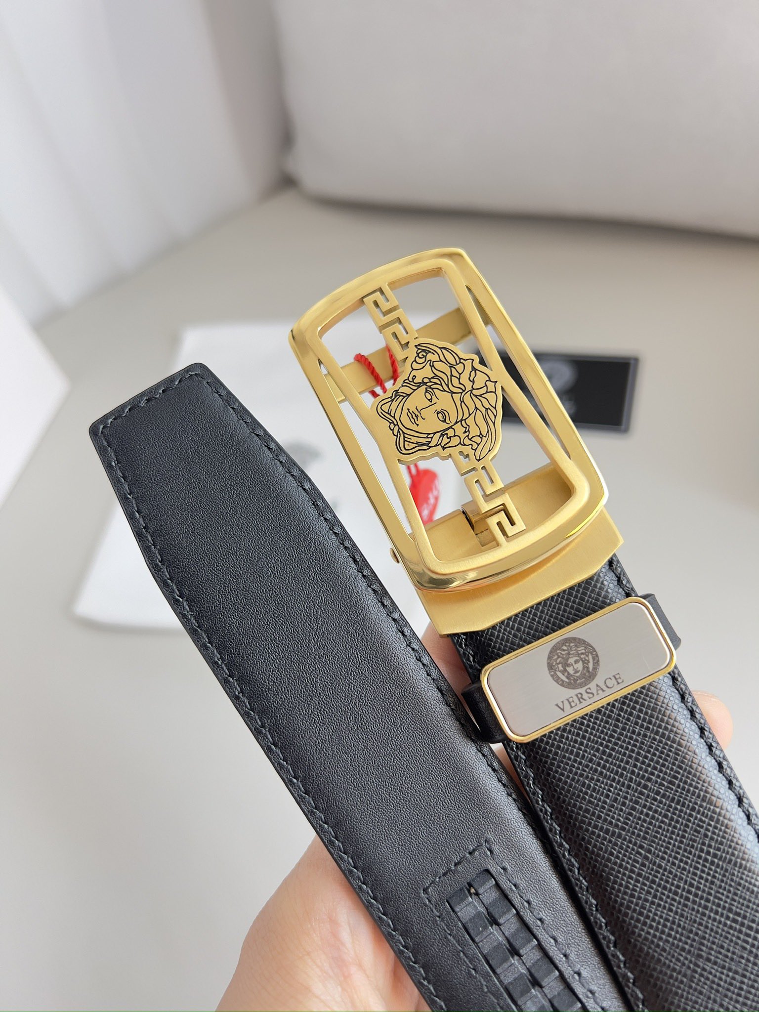 【VERSACE】(ヴェルサーチ) 3.5cmベルト メンズ 24706-BRAND OFF