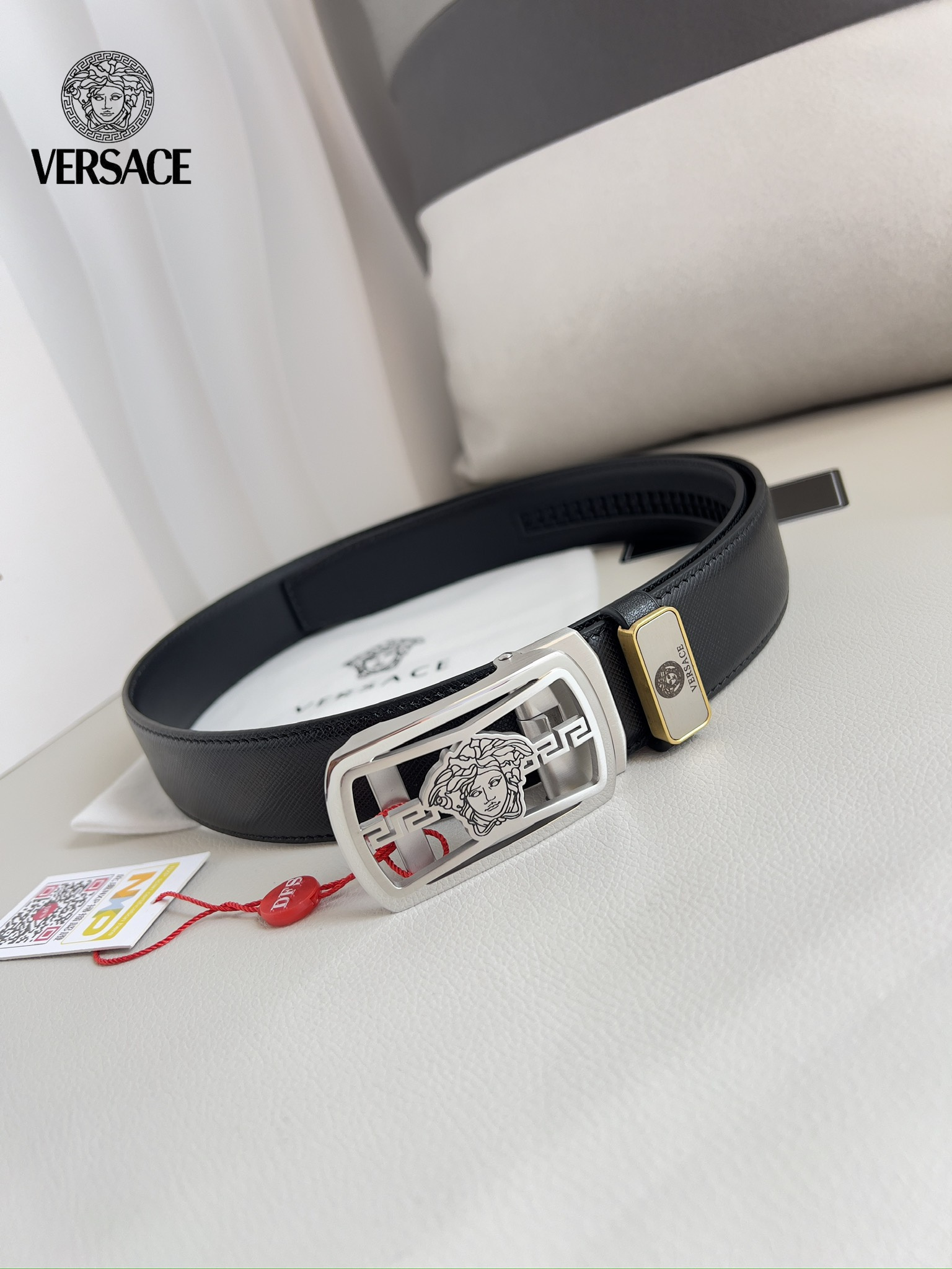 【VERSACE】(ヴェルサーチ) 3.5cmベルト メンズ 24706-BRAND OFF
