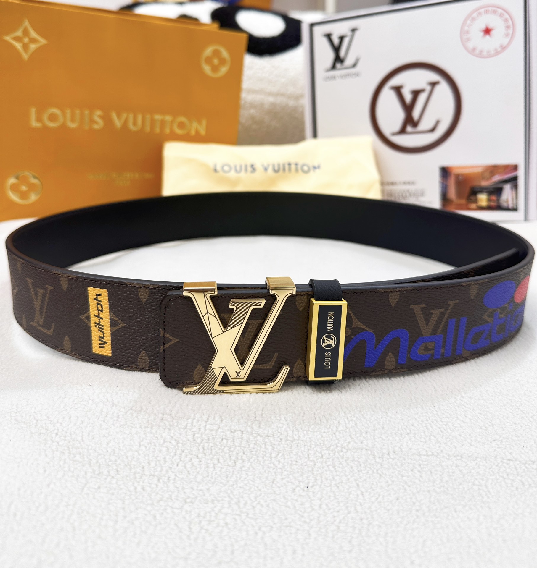 【LOUIS VUITTON】(ルイヴィトン) 3.8cmベルト メンズ-BRAND OFF
