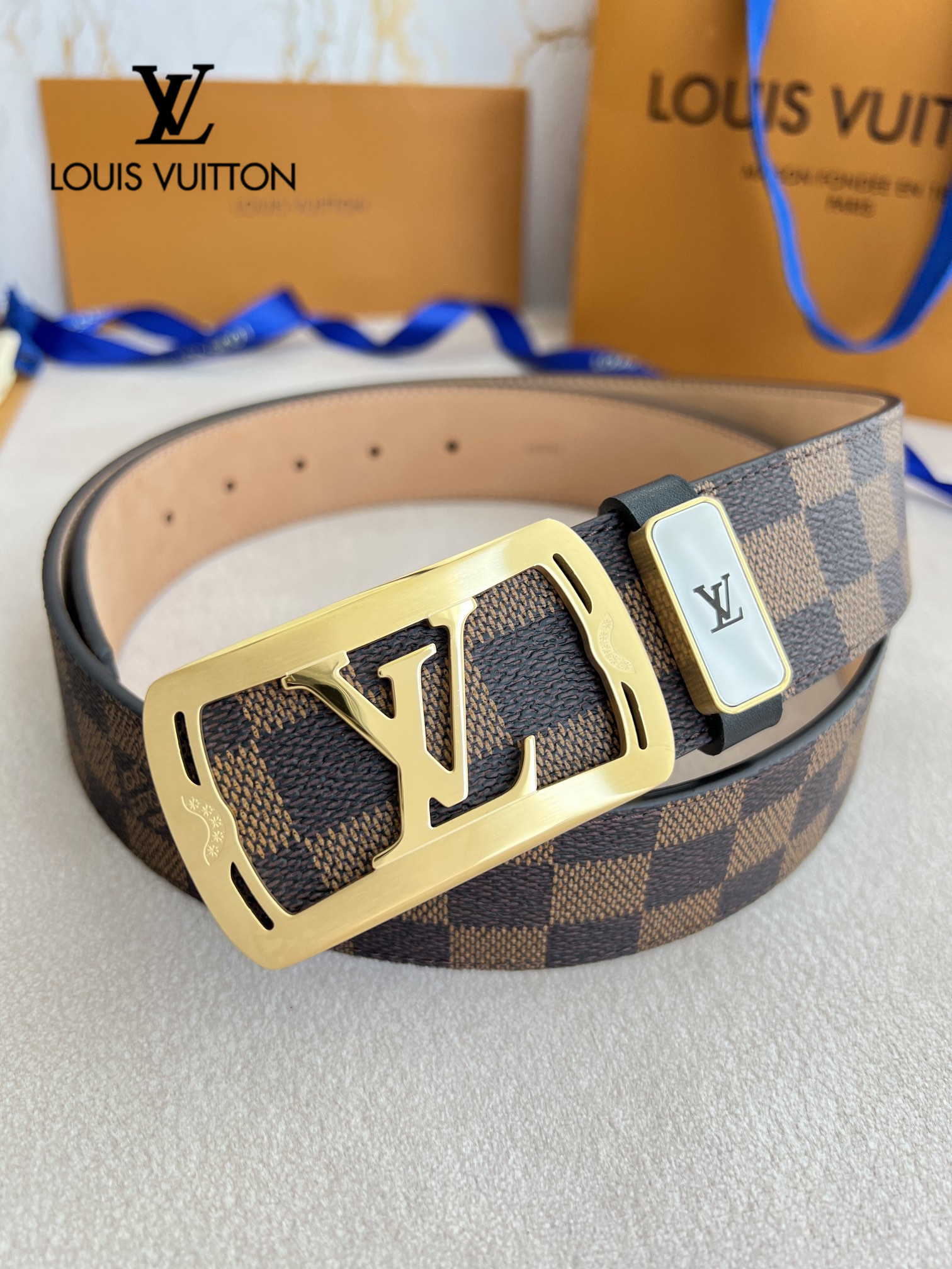 【 LOUIS VUITTON】(ルイヴィトン) 3.5cmベルト メンズ-BRAND OFF