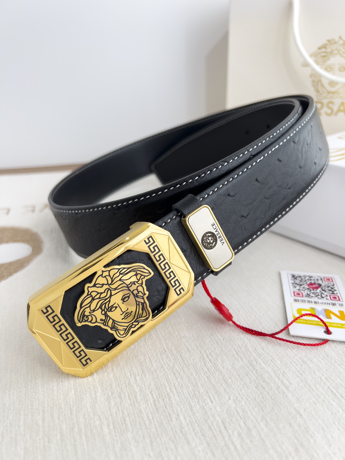 【VERSACE】(ヴェルサーチ) 3.8cmベルト メンズ 240903-BRAND OFF
