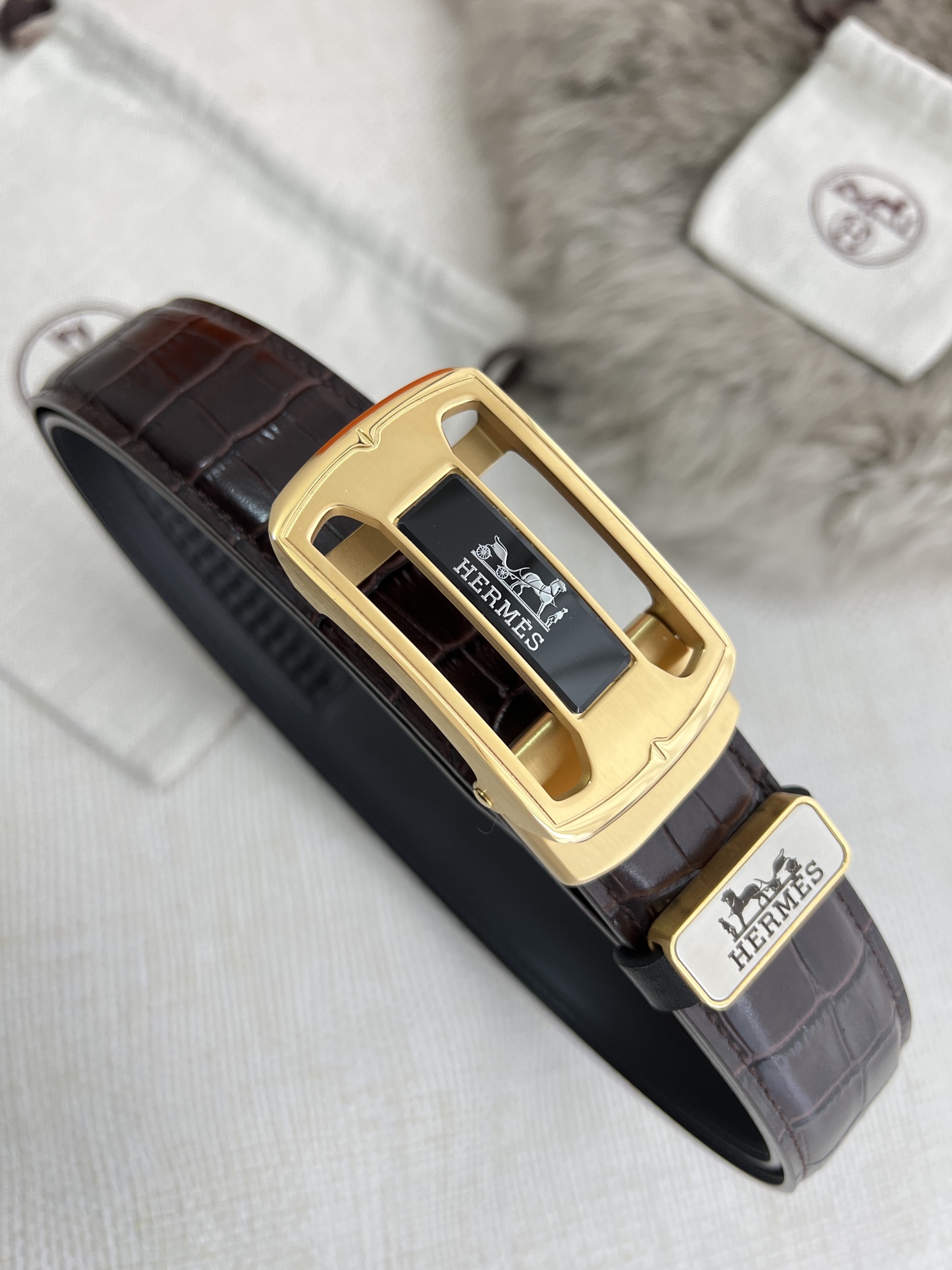 【HERMES】(エルメス) 3.5cm   ベルト メンズ-BRAND OFF