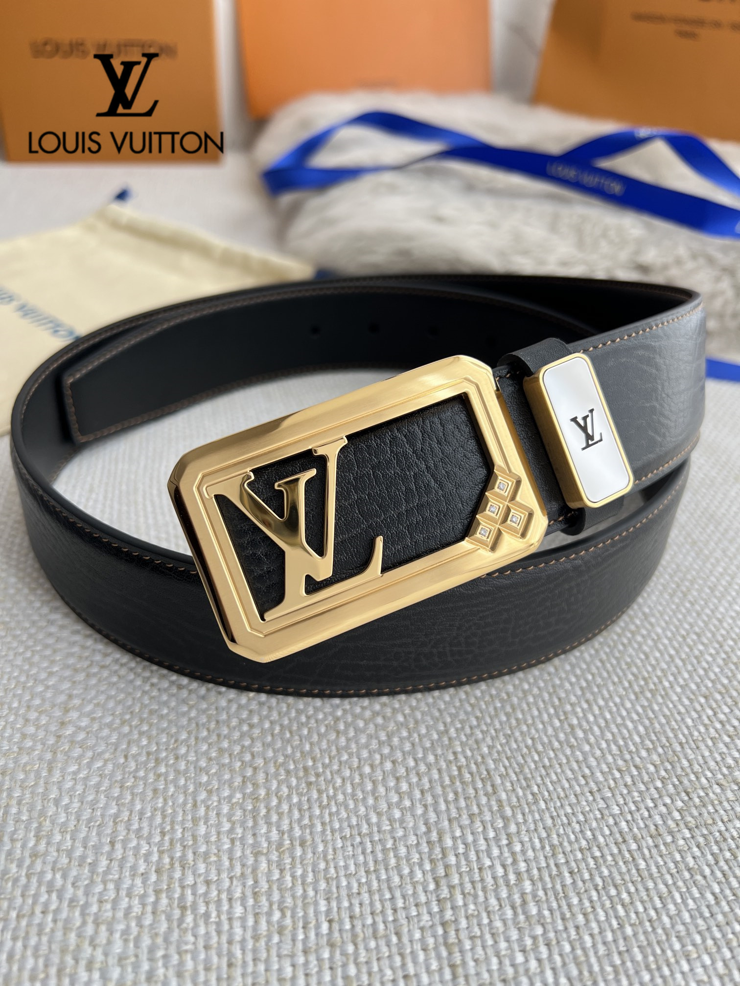 【LOUIS VUITTON】(ルイヴィトン) 3.8cm   ベルト メンズ-BRAND OFF