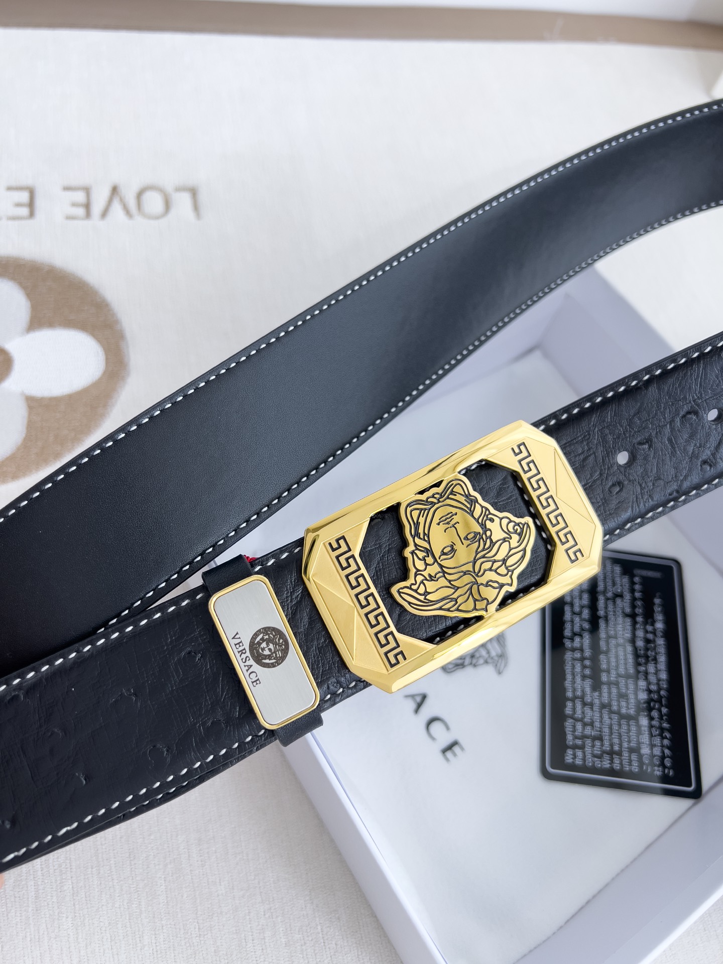 【VERSACE】(ヴェルサーチ) 3.8cmベルト メンズ 240903-BRAND OFF