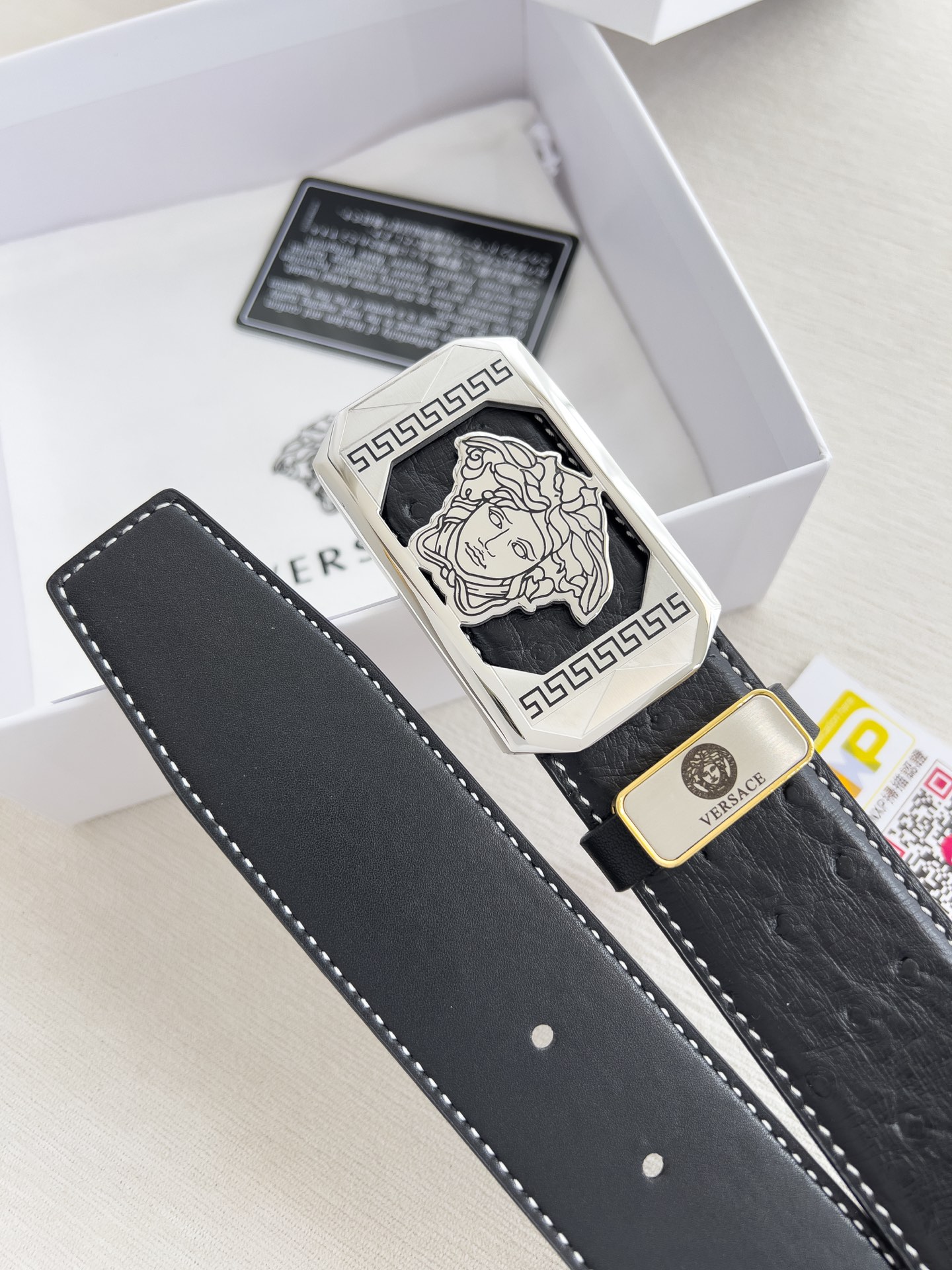 【VERSACE】(ヴェルサーチ) 3.8cmベルト メンズ 240903-BRAND OFF