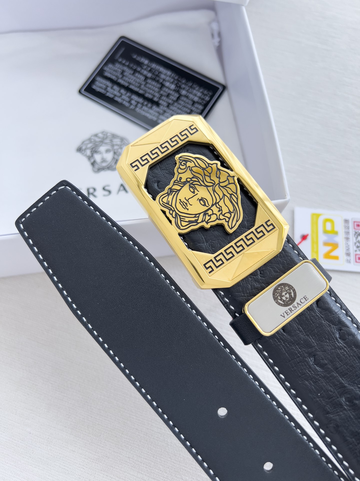 【VERSACE】(ヴェルサーチ) 3.8cmベルト メンズ 240903-BRAND OFF