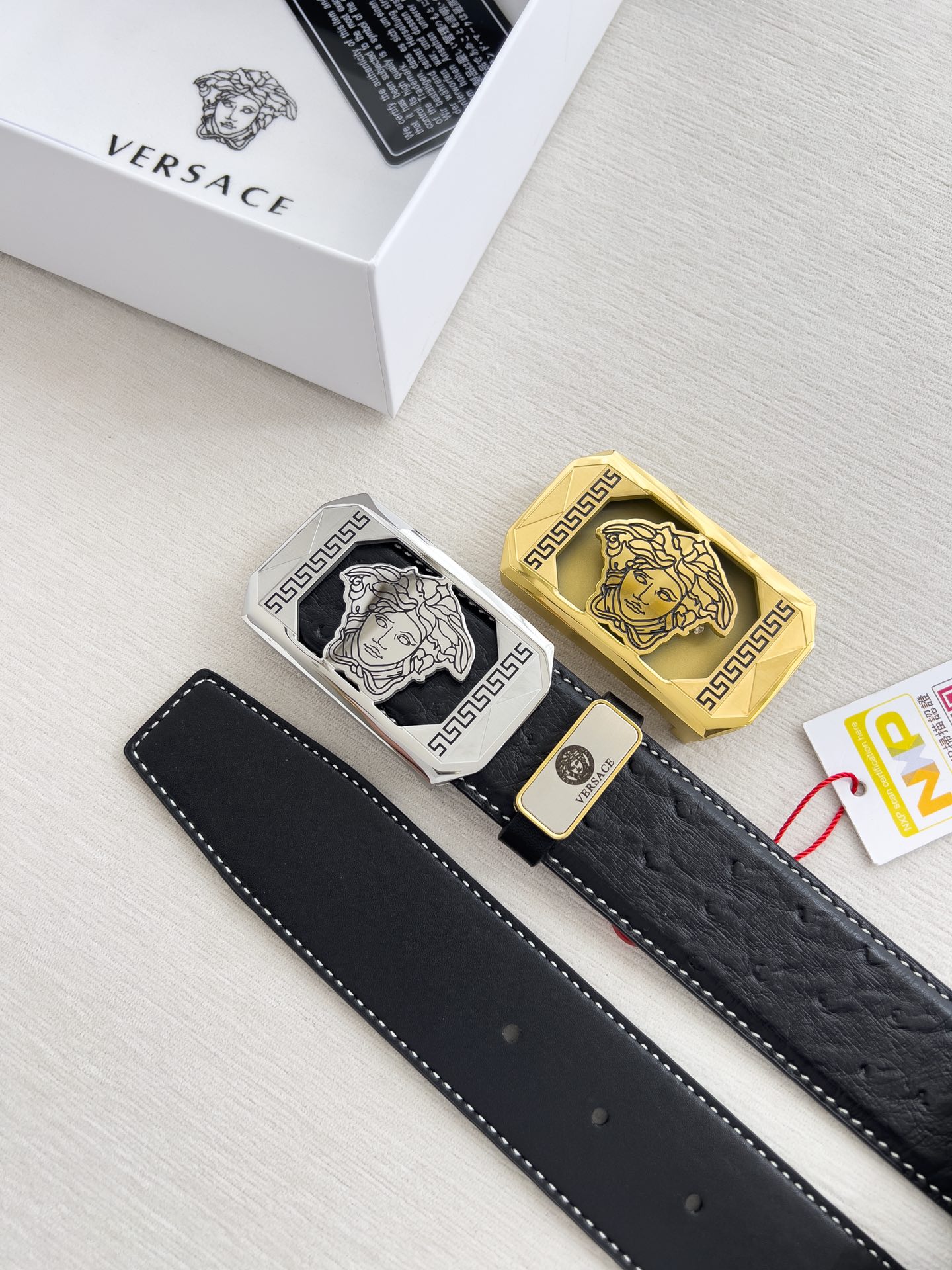 【VERSACE】(ヴェルサーチ) 3.8cmベルト メンズ 240903-BRAND OFF