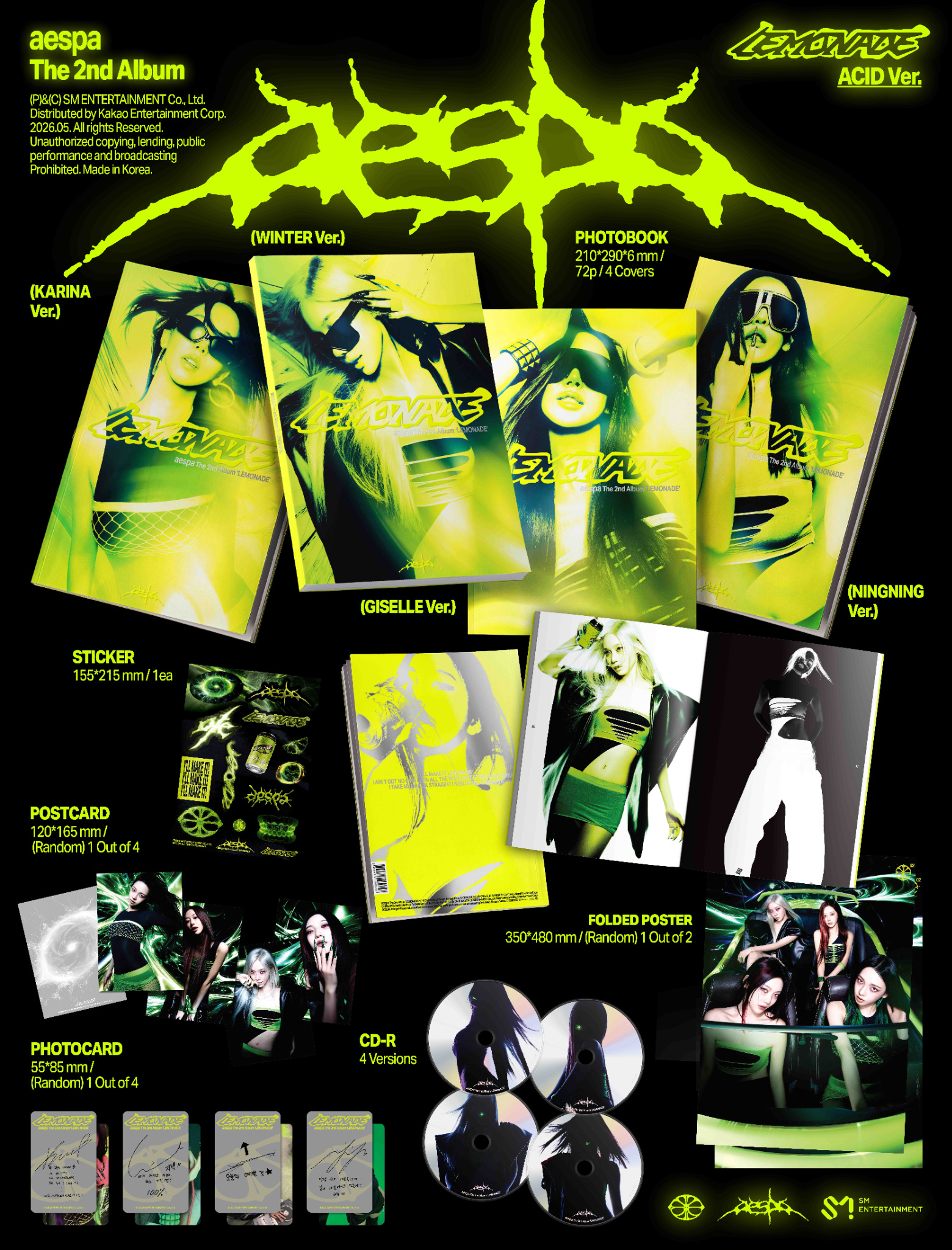 AESPA - 2nd Album [LEMONADE] (ACID Ver.)