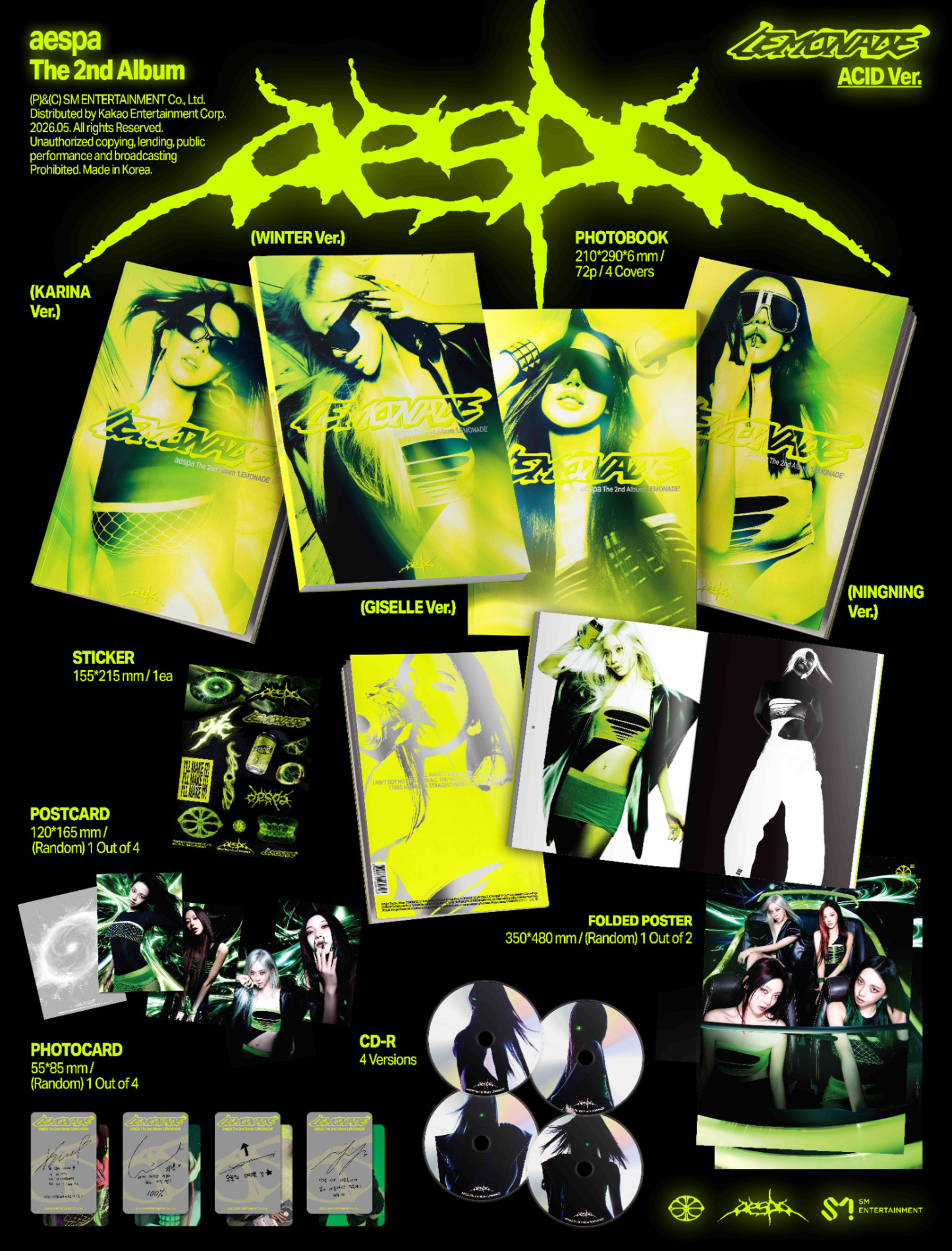 AESPA - 2nd Album [LEMONADE] (ACID Ver.)