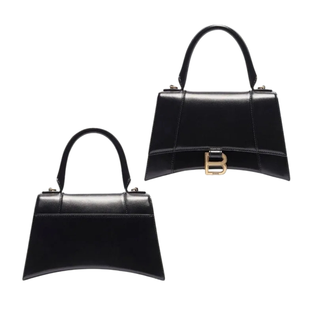 BALENCIAGA ブラック アワーグラス ハンドバッグ