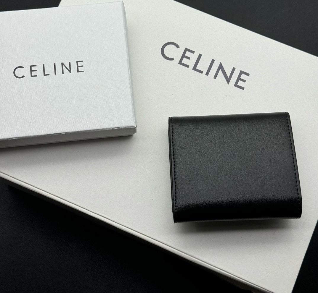 CELINE セリーヌ 凱旋門トリフォールド財布 10.5*9*3cm