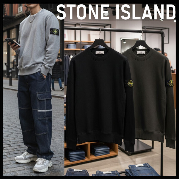 【STONE ISLAND】ストーンアイランド ロゴ ワッペン スウェット