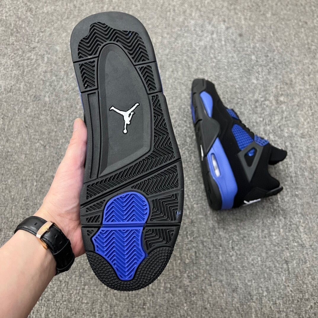Air Jordan 4 Retro Blue Thunder スニーカー ブラック / ブルー