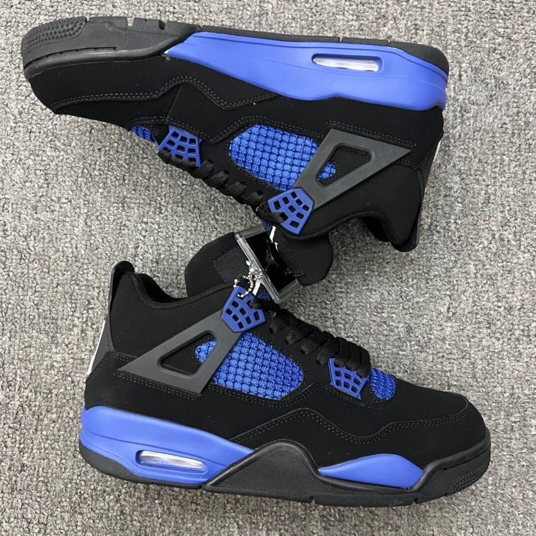 Air Jordan 4 Retro Blue Thunder スニーカー ブラック / ブルー