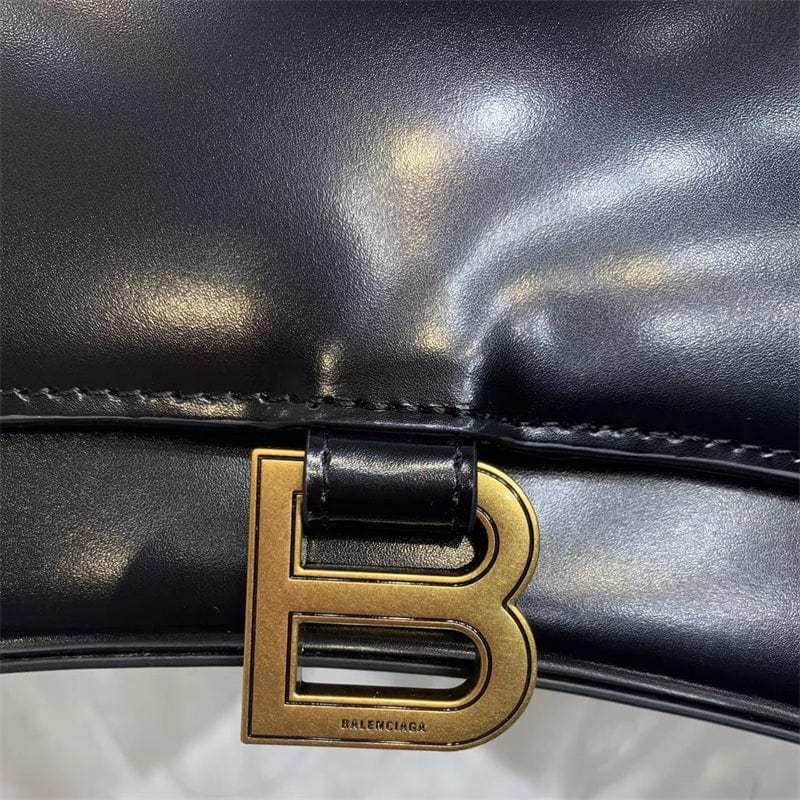 BALENCIAGA ブラック アワーグラス ハンドバッグ