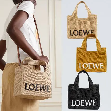 ∞∞ LOEWE ∞∞ Paula's Ibiza Font raffia バッグ ☆