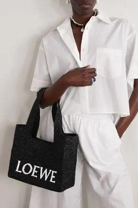 ∞∞ LOEWE ∞∞ Paula's Ibiza Font raffia バッグ ☆