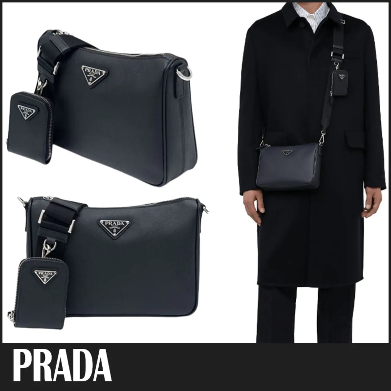 ☆PRADA サフィアーノレザー ショルダーバッグ☆