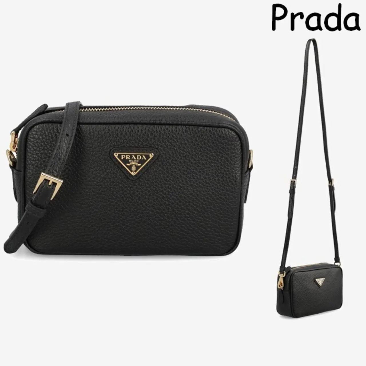PRADA プラダ レザー ミニバッグ ショルダー ポーチ 本革 *SALE