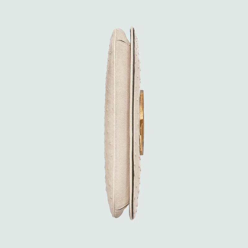 〔グッチ ブロンディ〕オーストリッチ ショルダーバッグ