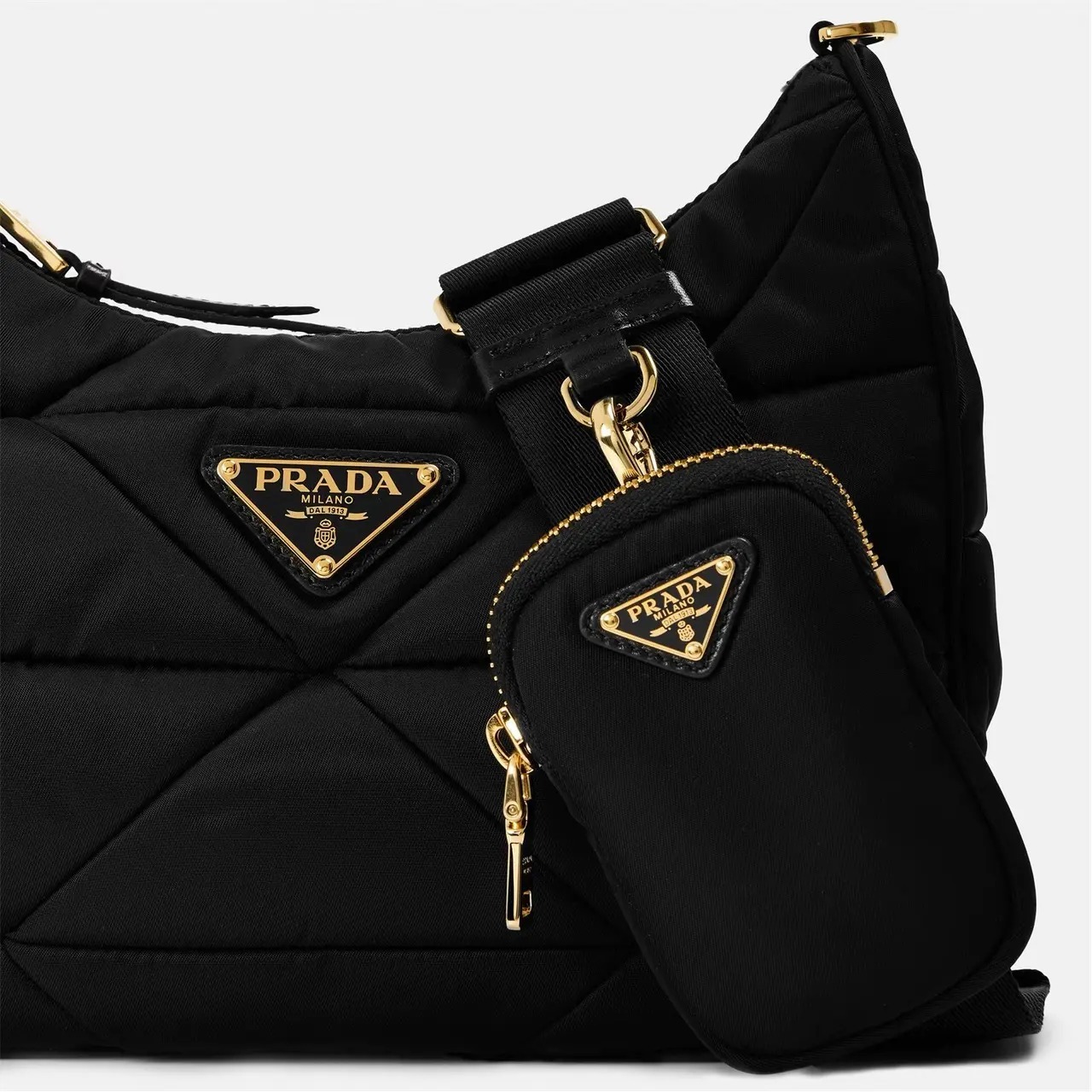 VIP価格◆PRADA◆パデッド Re-Nylon ロゴ ショルダーバッグ