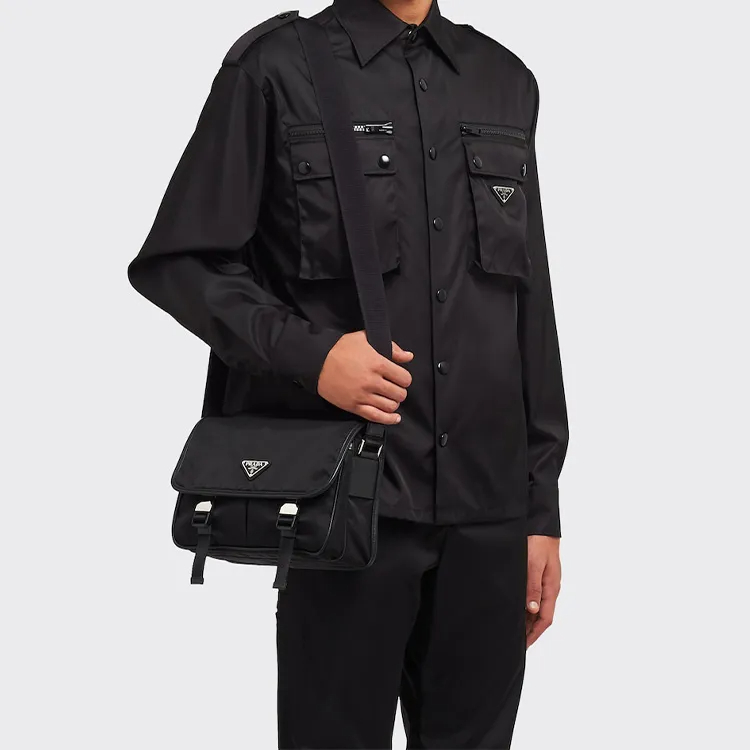 【PRADA公式旗艦店】プラダ Saffiano ショルダーバッグ 32*24*12cm