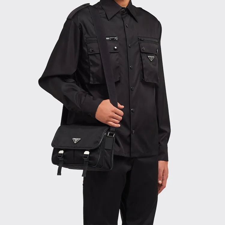 【PRADA公式旗艦店】プラダ Saffiano ショルダーバッグ 32*24*12cm