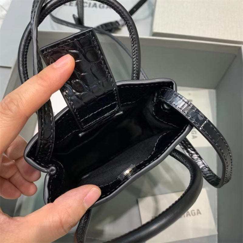 バレンシアガ クロコダイル ショルダーポーチShopping Phone Holder バッグ