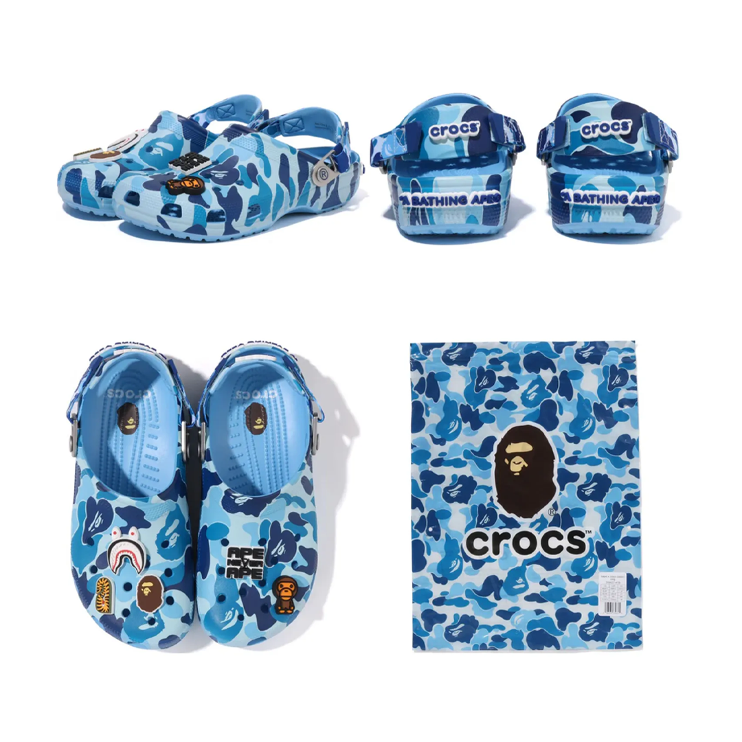 A BATHING APE BAPExCROCS -CLOG (3色揃い、フルサイズ)